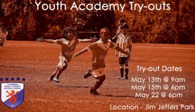 Try-out dates Fall Season FGCDL FC